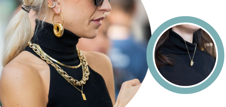 Necklace high neck dress discount