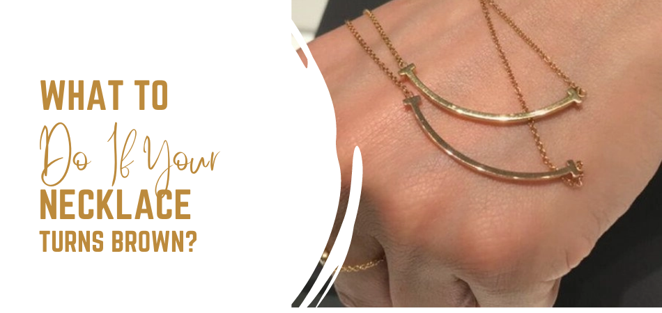 My silver necklace online is turning bronze