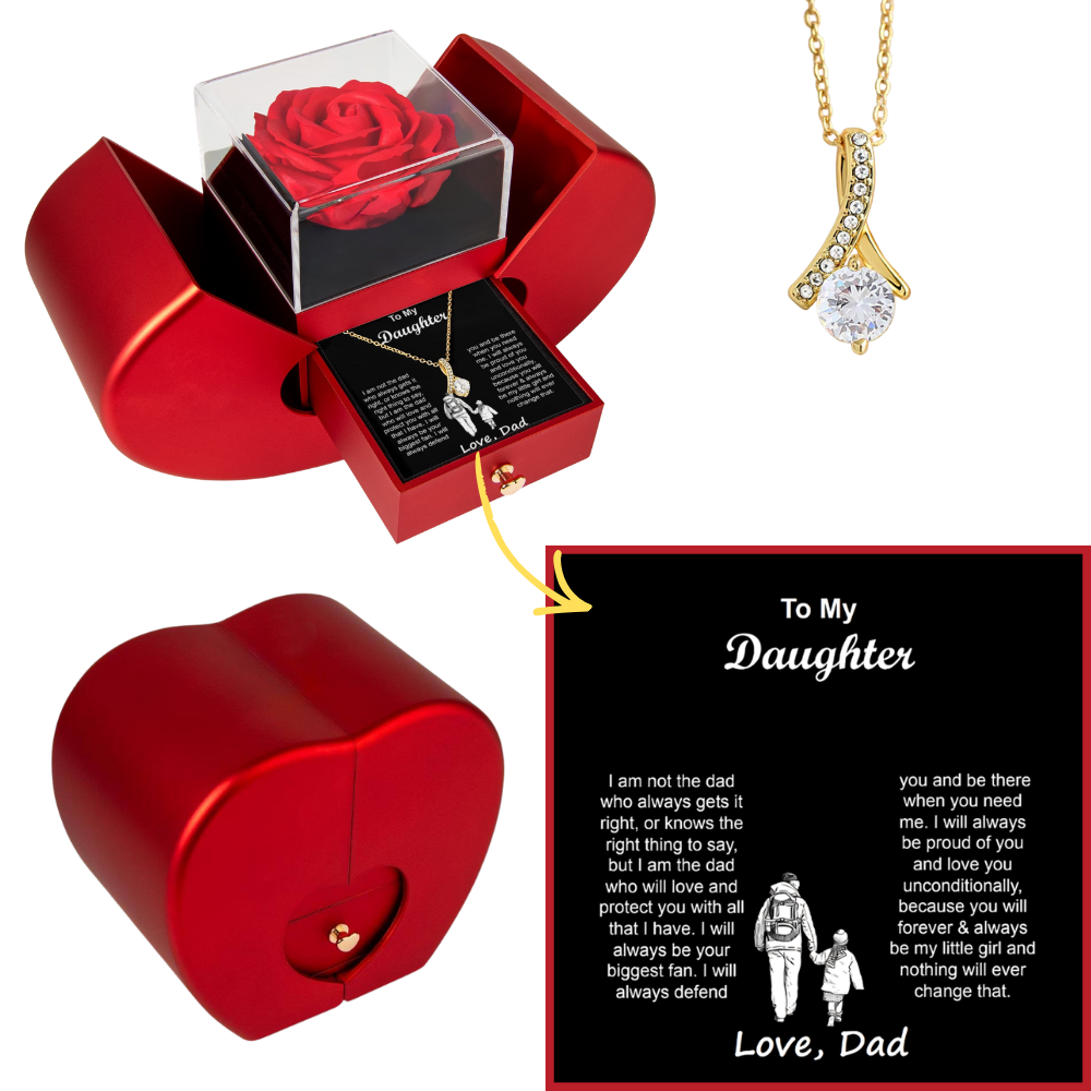 To My Daughter - You Will Forever & Always Be My Little Girl - Necklace for Her