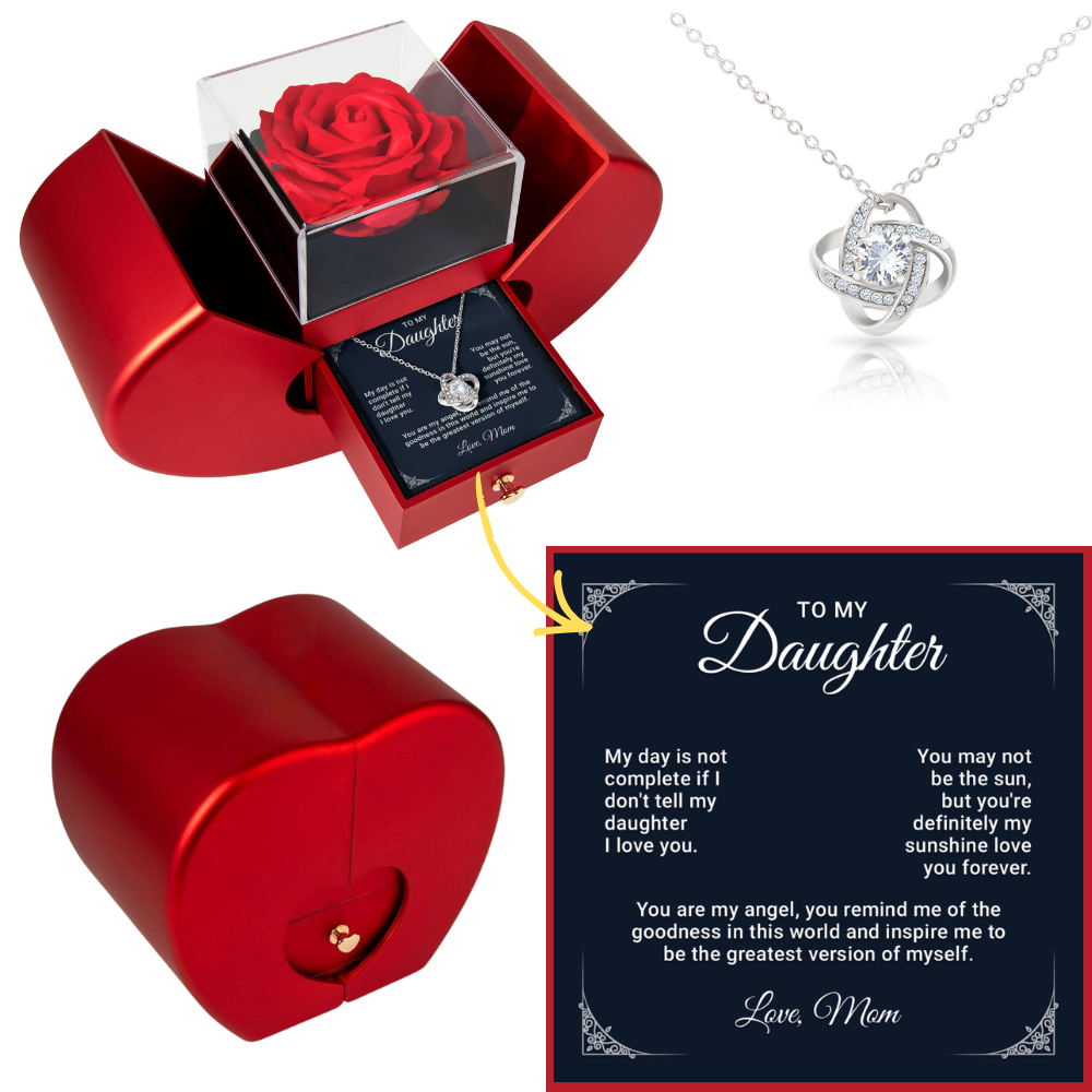 To My Beautiful Daughter - Just Hold This Close to Feel My Love - Necklace