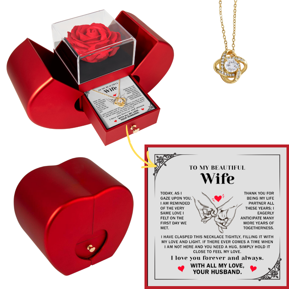 Necklace for Wife From Husband, Gifts for Wife Romantic, Christmas Gifts