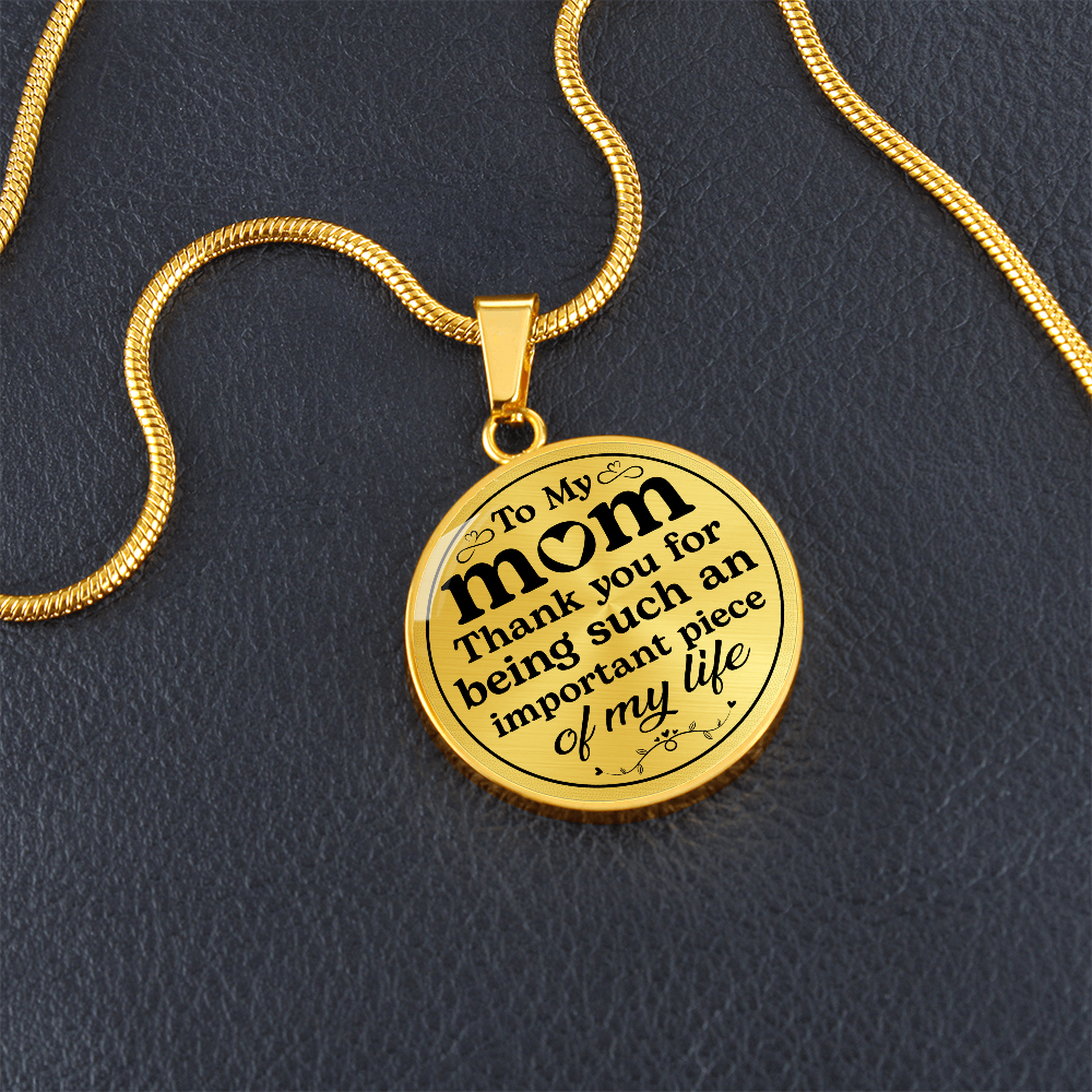 First Time Mom Necklace From Daughter or Son, Mom Pendant Necklace, Mothers Day Mom Necklace.