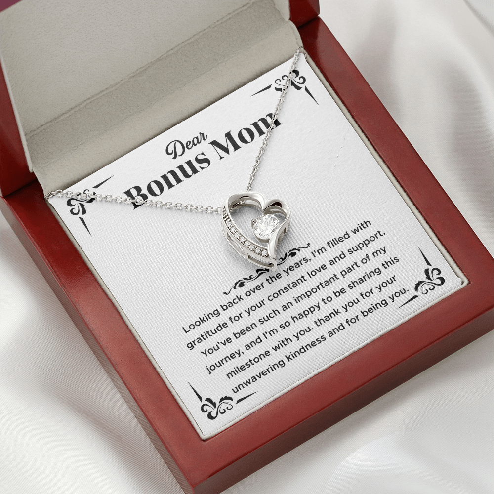 To My Bonus Mom Mother's Day Necklace - Gift for Stepmom or Foster Mom, Thank You Bonus Mom.