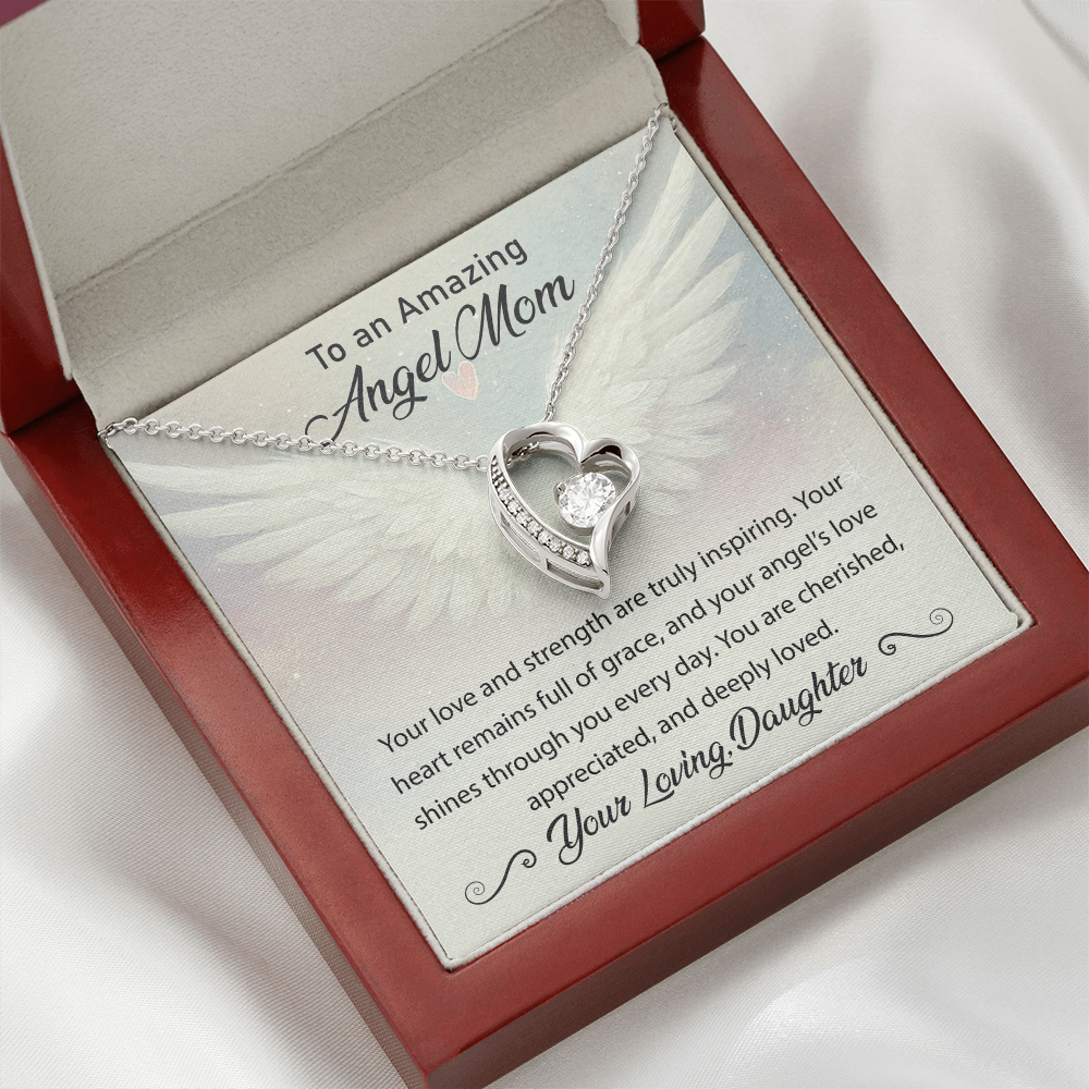 Angel Mom Gift - Elegant Forever Love Necklace for Remembrance and Healing
