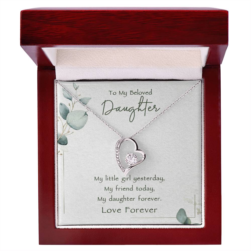 To My Daughter Necklace from Dad with Heartfelt Message & Elegant Box, Father Daughter Gifts from Dad, Birthday Gift for Daughter Adult, Father Daughter Necklace