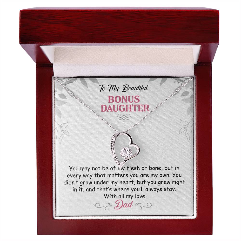 Bonus Daughter Necklace, Birthday, Graduation, Christmas Gift