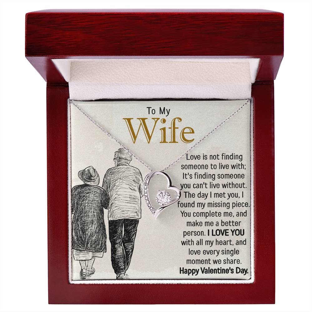 To My Wife – Forever Love Necklace, Romantic Valentine's Day Gift, Symbol of Love and Devotion