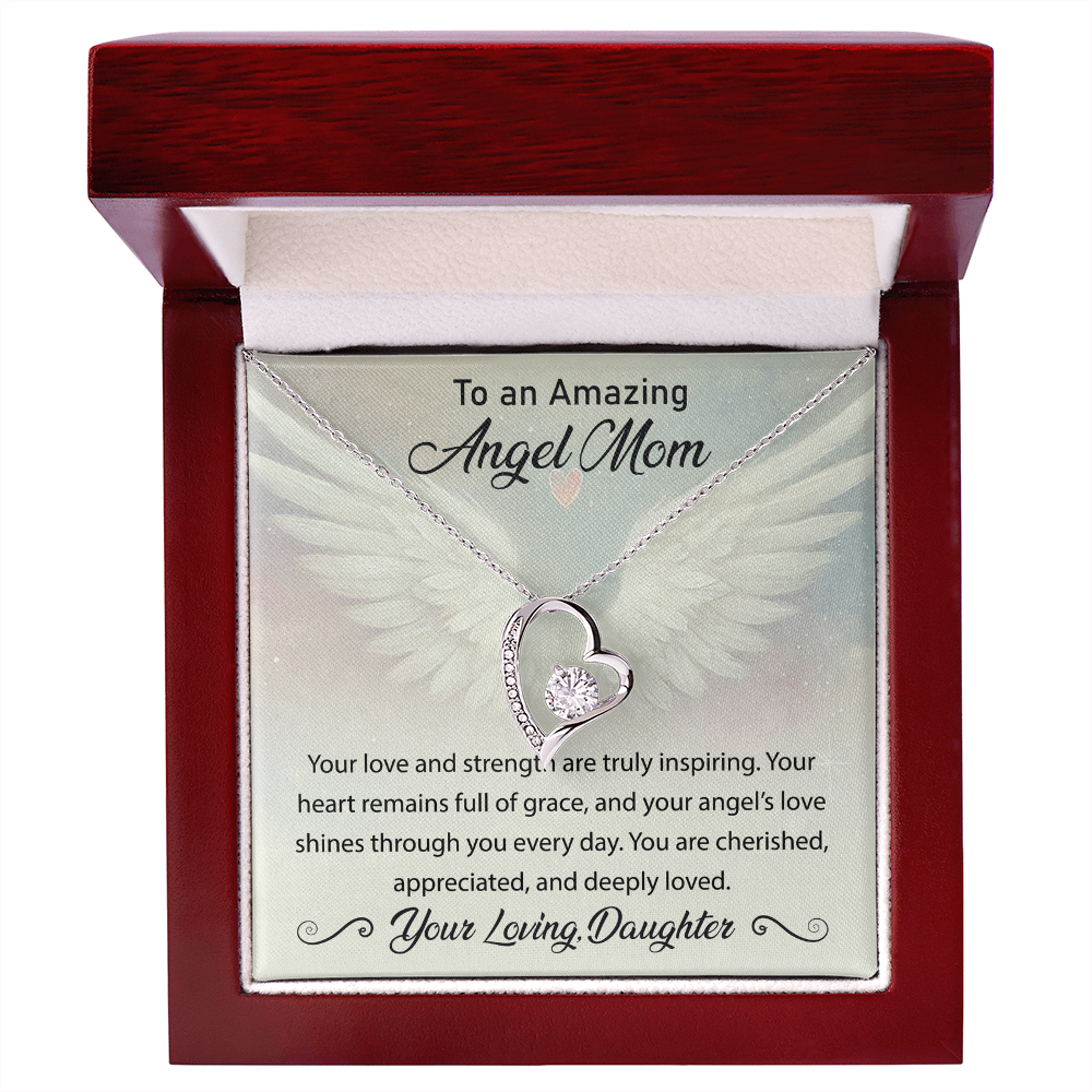 Angel Mom Gift - Elegant Forever Love Necklace for Remembrance and Healing