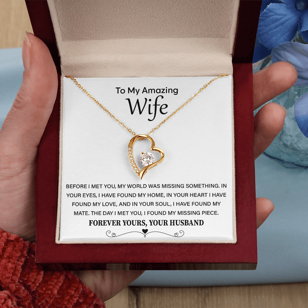 To My Wife - Thank You for Always Sticking by My Side - Forever Love Necklace
