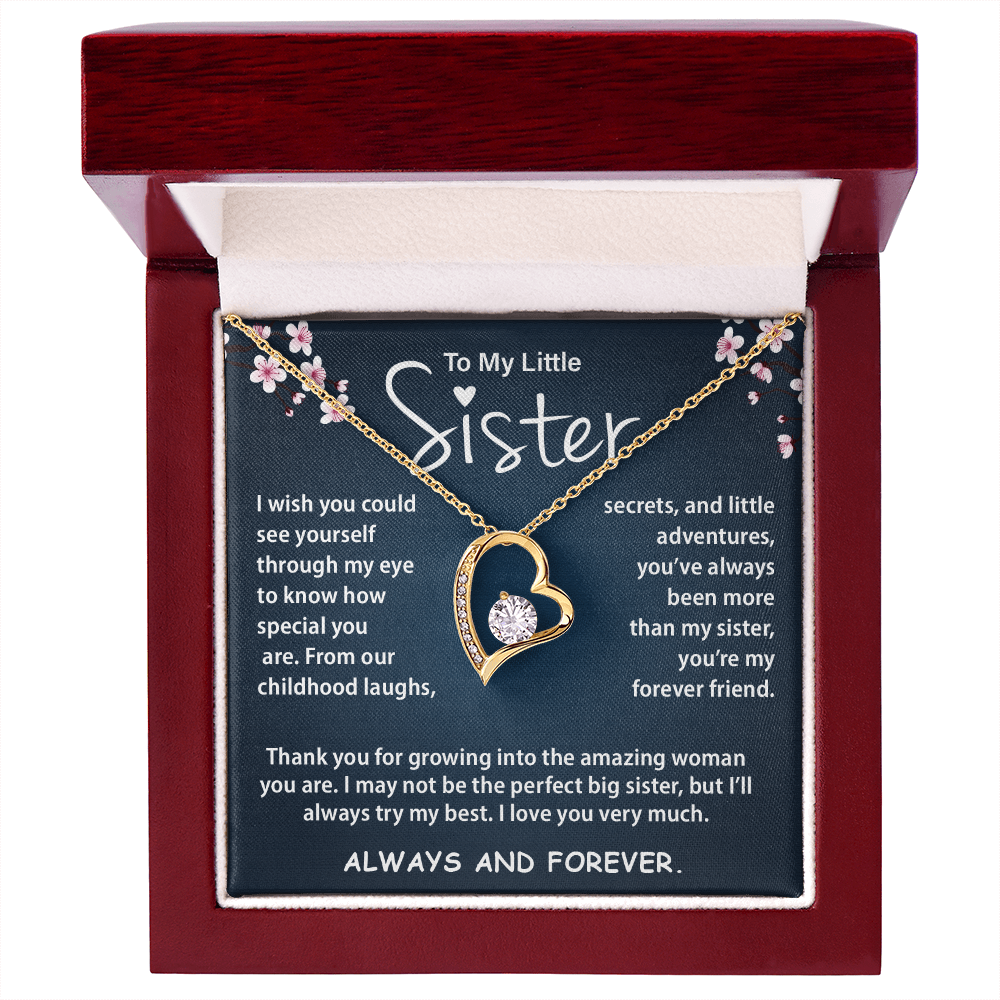 Big Sister and Little Sister - Love You Forever and Always - Necklace