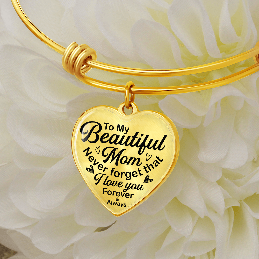 Bangle Bracelet for Mom from Son | Mother Daughter Bangles, Bangle Bracelet with Hearts