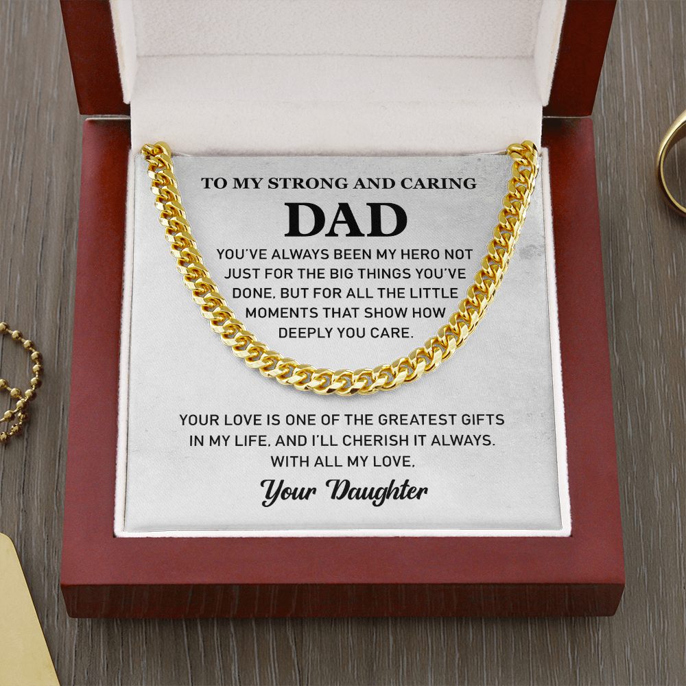 Father's Day Necklace - 70th Birthday Gifts for Dad, Dad Gifts from Daughter
