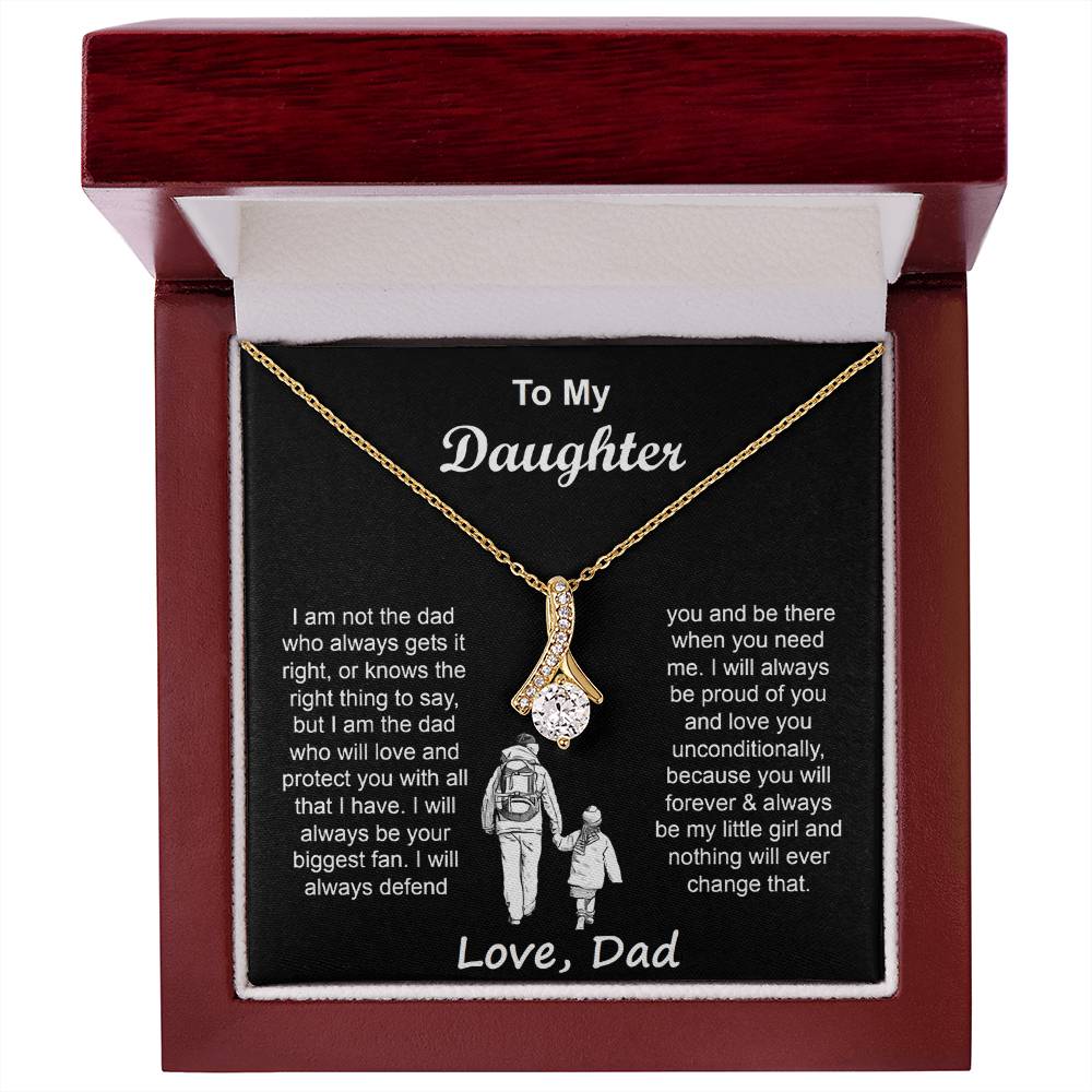 To My Daughter Necklace From Dad - You Are My Sunshine on the Darkest Days