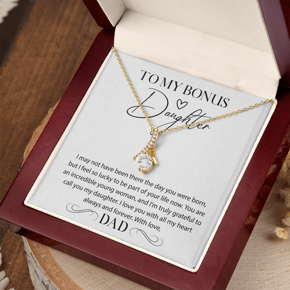 Gift From Dad to Bonus Daughter – Stepdaughter Jewelry
