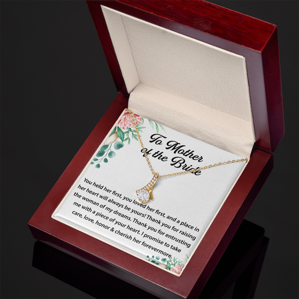 Alluring Beauty Necklace – Elegant Wedding Jewelry Gift for Mother of the Bride, Thoughtful Keepsake for Mom