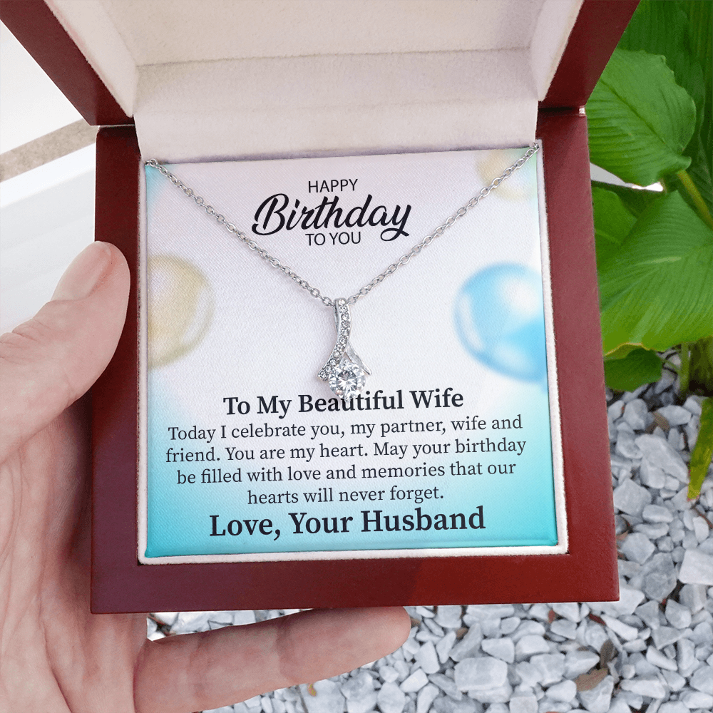Alluring Beauty Necklace for Wife – Timeless Jewelry Gift with a Touching Message from Husband