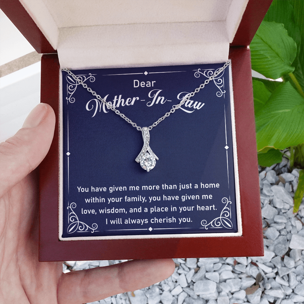 To My Mother-in-Law Necklace – Elegant Alluring Beauty Necklace, Meaningful Gift for Mother-in-Law