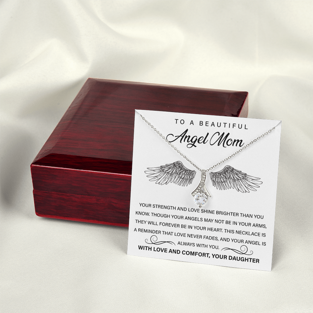 Best Gifts for Angel Mom - Sentimental Alluring Beauty Necklace for Healing, Mom Jewelry
