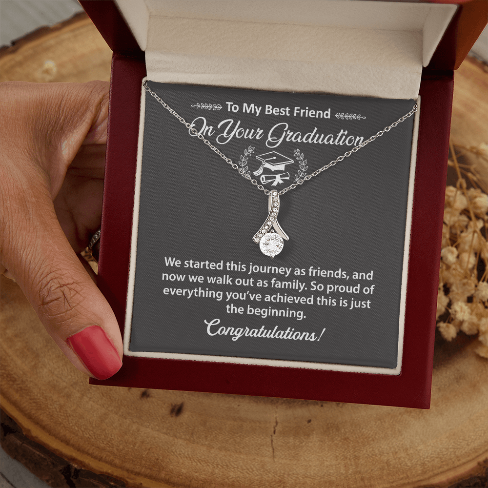 To My Best Friend Graduation Gifts - Alluring Beauty Necklace, Personalized Gifts for Her