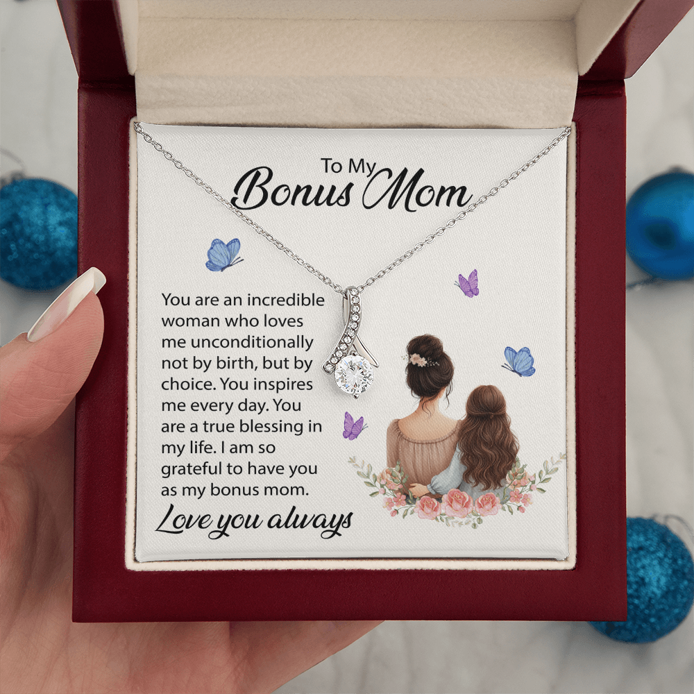 Bonus Mom Gifts - Alluring Beauty Necklace, Perfect Mother's Day Gift, Jewelry Gifts for MomBonus Mom Gifts - Alluring Beauty Necklace, Perfect Mother's Day Gift, Jewelry Gifts for Mom
