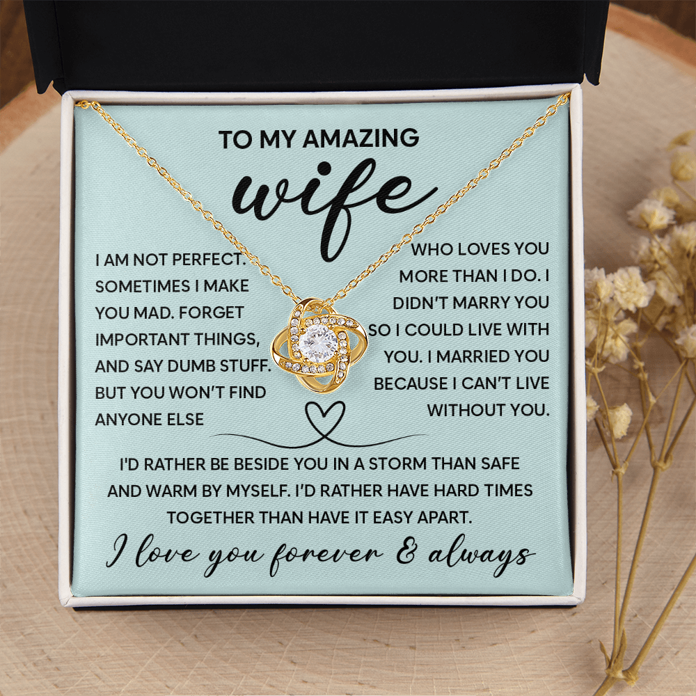 Necklace to My Wife From Husband Forever Love, Gift for Wives