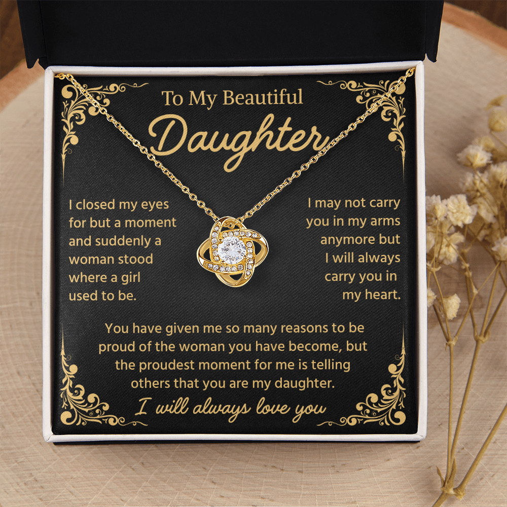 To My Amazing Daughter | I Am Always Right Here in Your Heart | Necklace