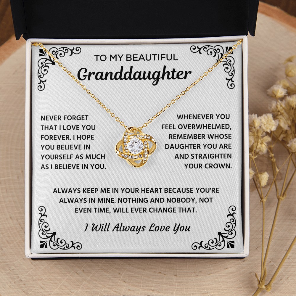 To My Granddaughter - I Will Forever Love You - Necklace
