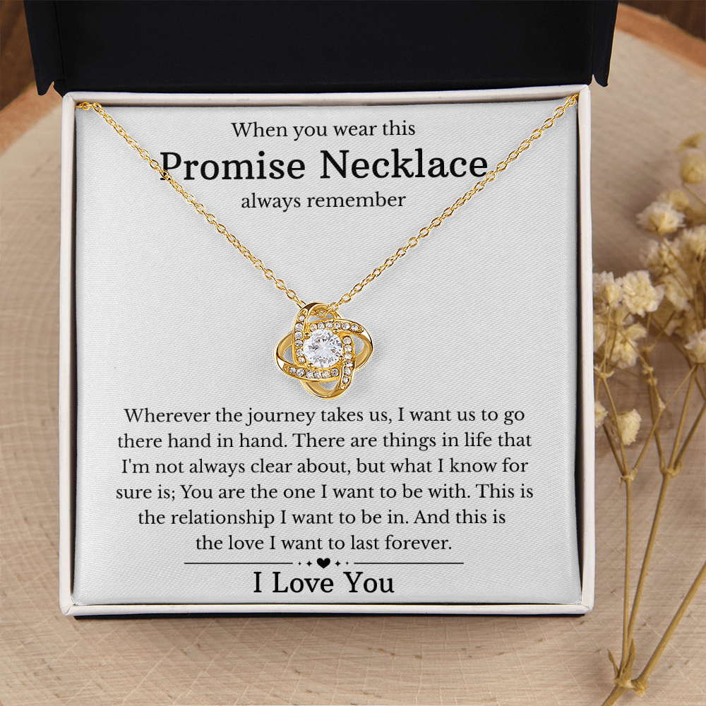 Promise Necklace for Her, Soulmate Girlfriend Wife Finacee
