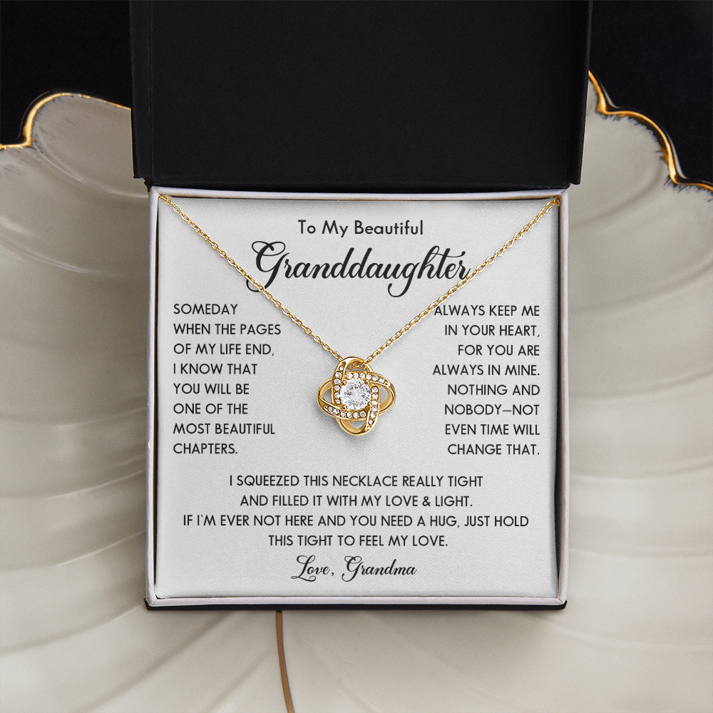 Love Knot Necklace for Granddaughter With Heartfelt Gift Box