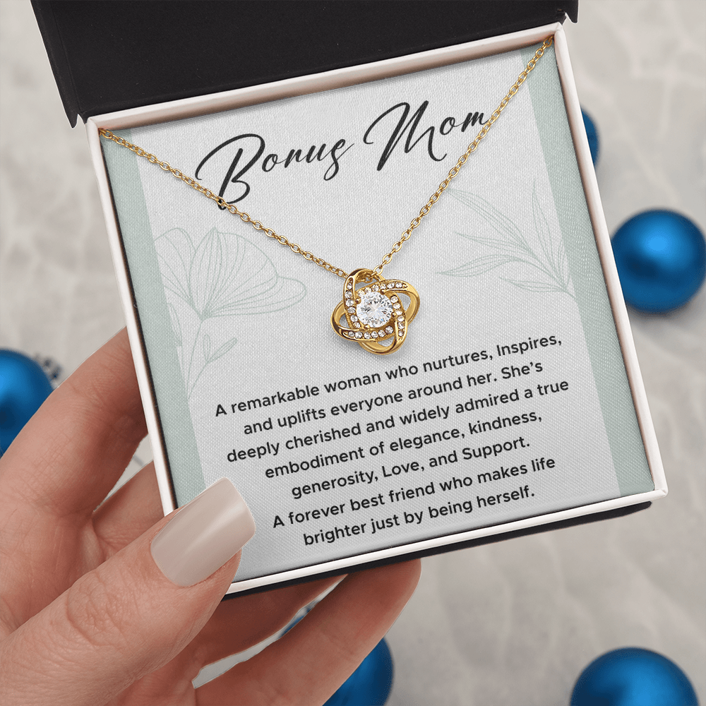 Forever Love Necklace for Bonus Mom: Step Mom Gift for Mother's Day Birthday or Christmas.