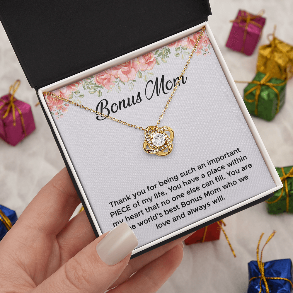 Bonus Mom Mother's Day Gifts, Unbreakable Bond Necklace for Bonus Mom, Gift for Second Mom.