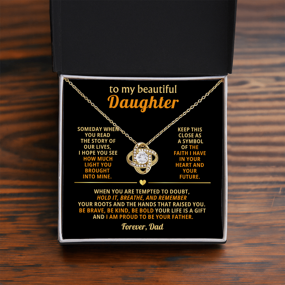 To My Beautiful Daughter - You Have My Heart - Sterling Silver Necklace