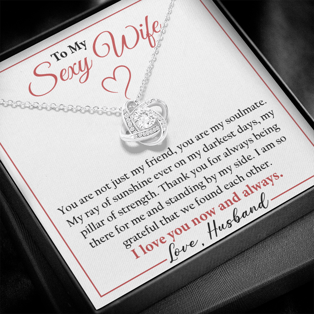 Jewelry to My Wife, the Best Gifts for Wife - Love Knot Necklace