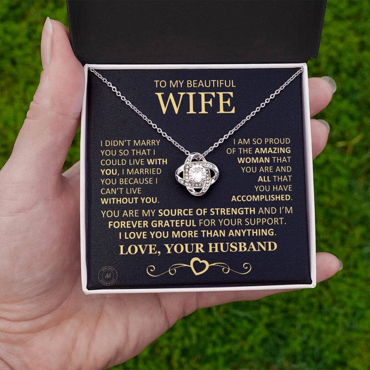 Unique Gift For Wife "I'm So Proud Of The Amazing Woman You Are" Necklace