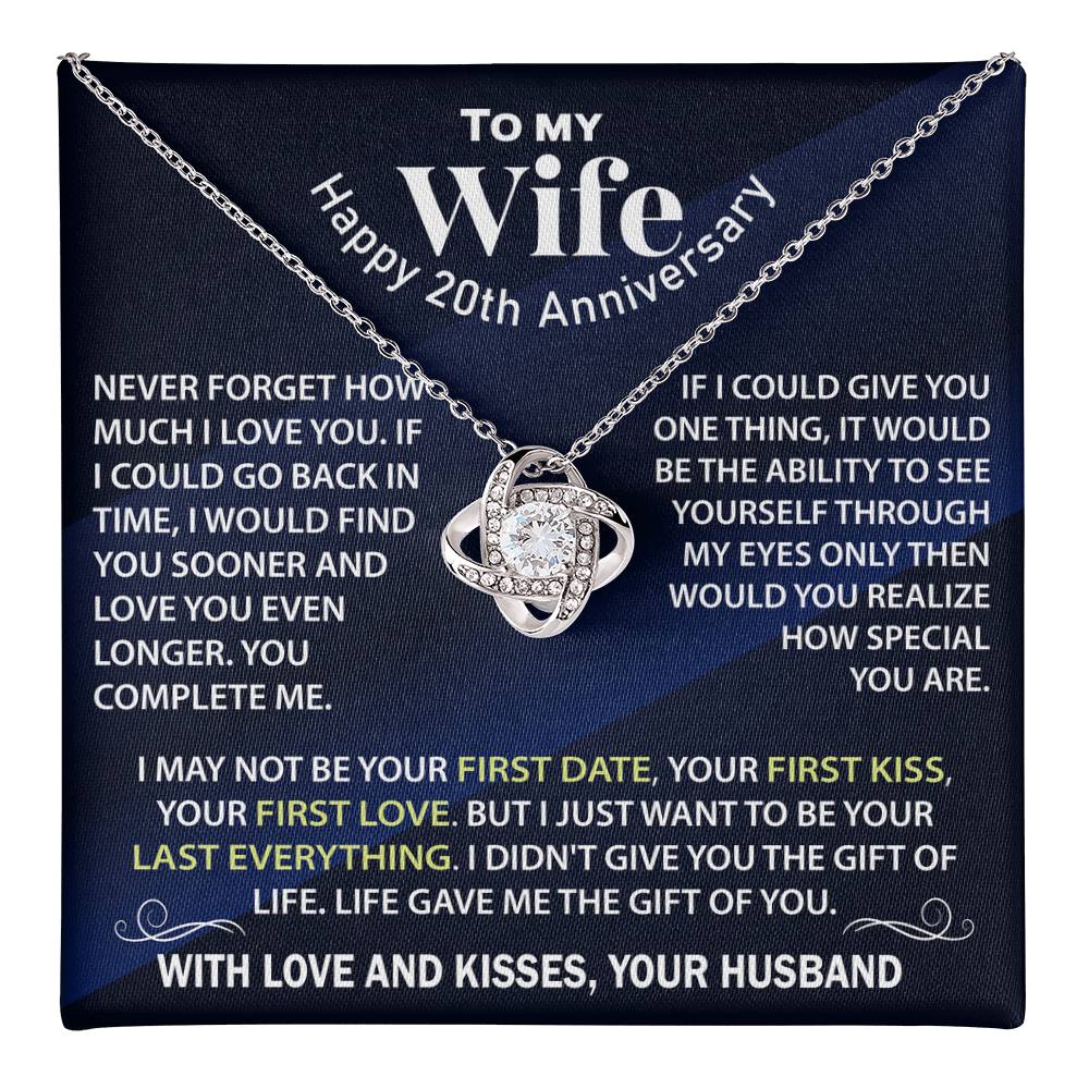 Jewelry Gift for Wife – Romantic 20th Anniversary Necklace with Heartfelt Message from Husband