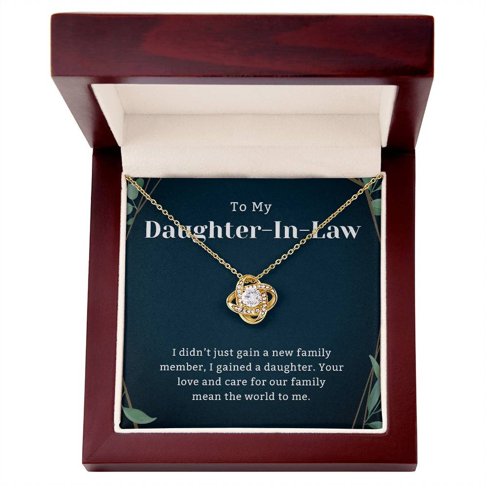 To My daughter in law - You Are My World - Love Knot Necklace