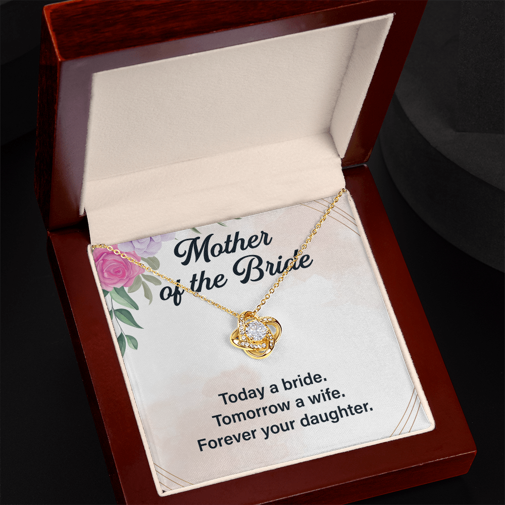 Gifts for Mother of the Bride - Love Knot Necklace, Elegant Wedding Jewelry, Gifts for mother