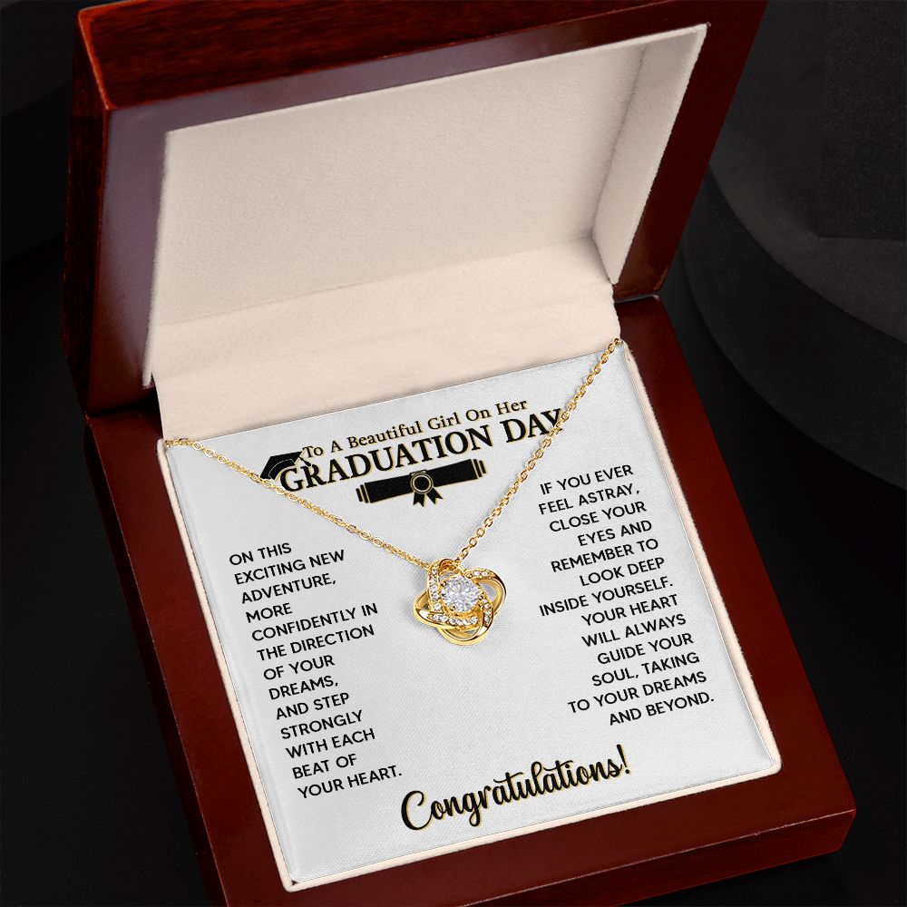 Celebrate Graduation with a "To My Daughter" Love Knot Necklace