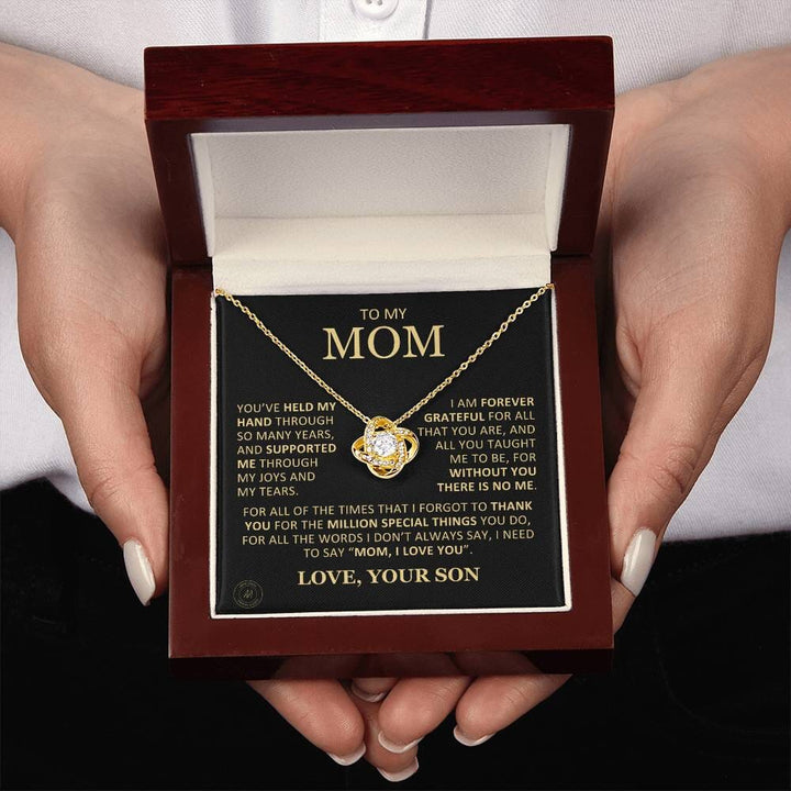 Beautiful Gift for Mom From Son "Without You There Is No Me" Necklace