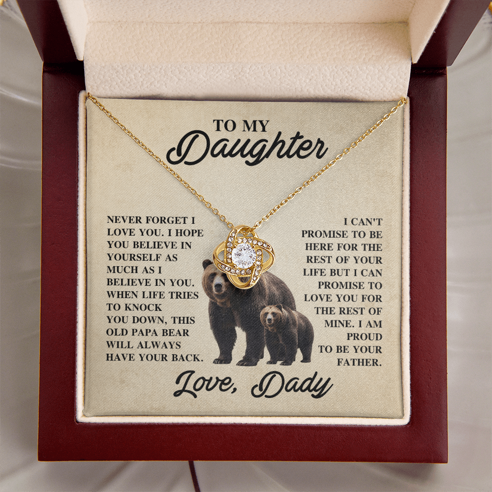 To My Daughter Necklace With Heartfelt Message Card & Gift Box