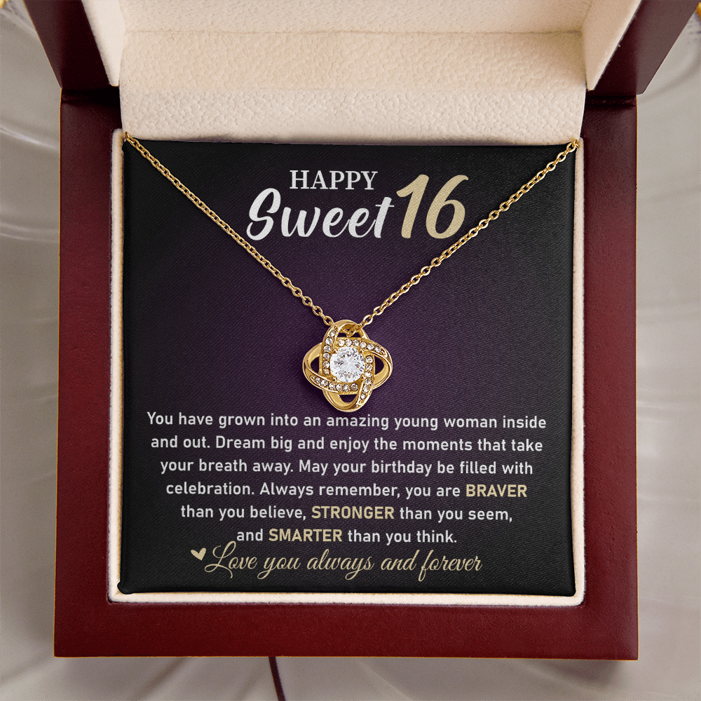 You Are Braver Than You Believe - Sweet 16th Birthday Necklace