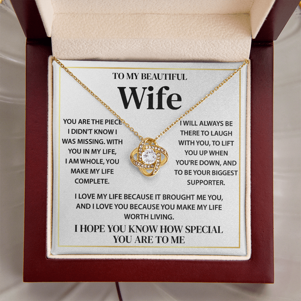 To My Wife - You're My Dream - Love Knot Necklace