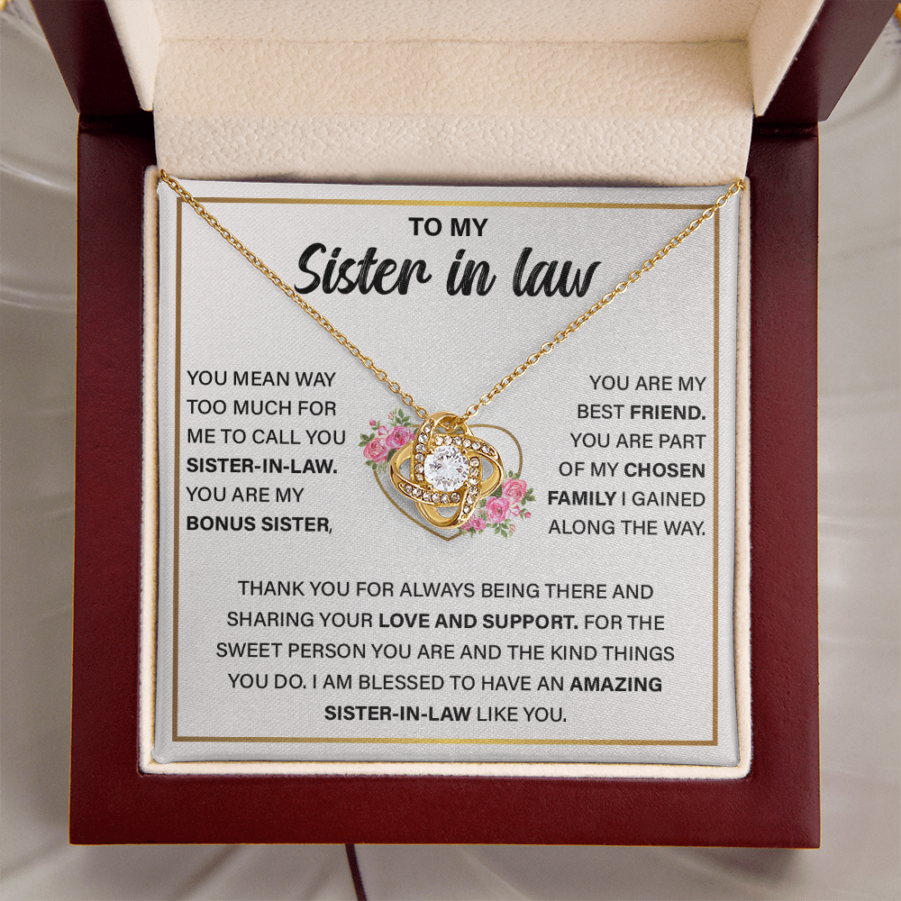 To My Sister-in-law - You Are My Best Friend - Love Knot Necklace