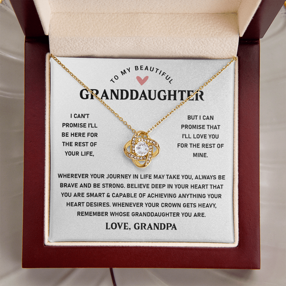 Granddaughter Necklace Pendant Jewelry With Message Card Gift Box