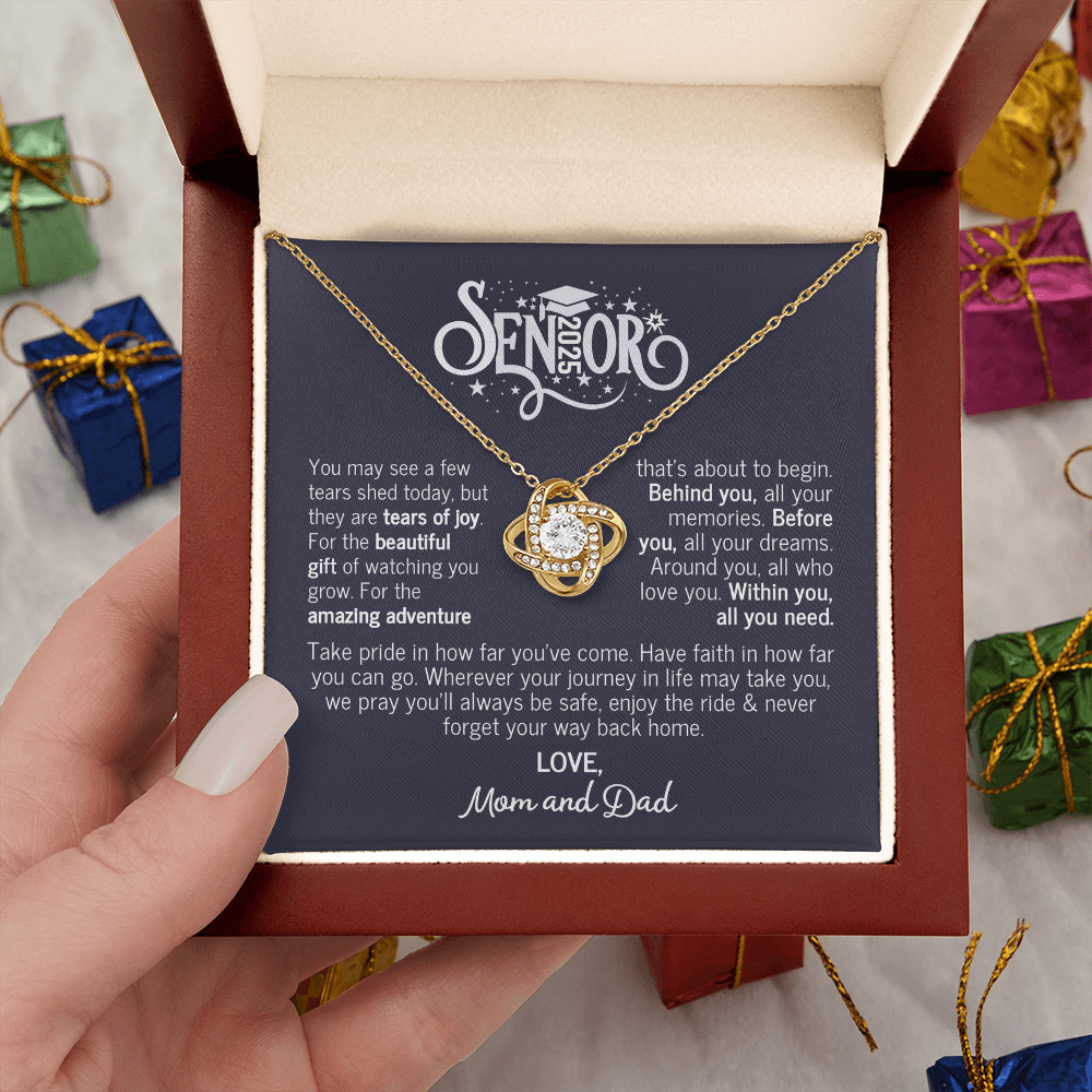 College Graduation Gift - Senior 2025- Graduation Necklace For Her From Mom and Dad