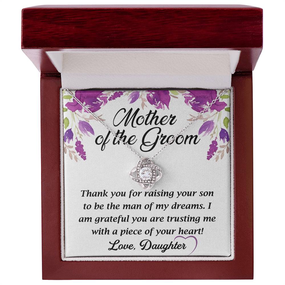 Mother of the Groom Gift – Love Knot Necklace from Bride | Wedding Jewelry