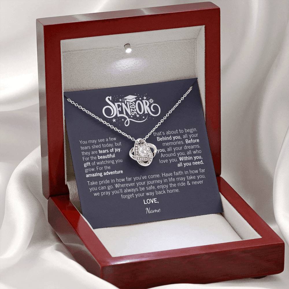 Personalized Message Card Necklace - University Graduation Gifts For Her - Senior 2025 Necklace