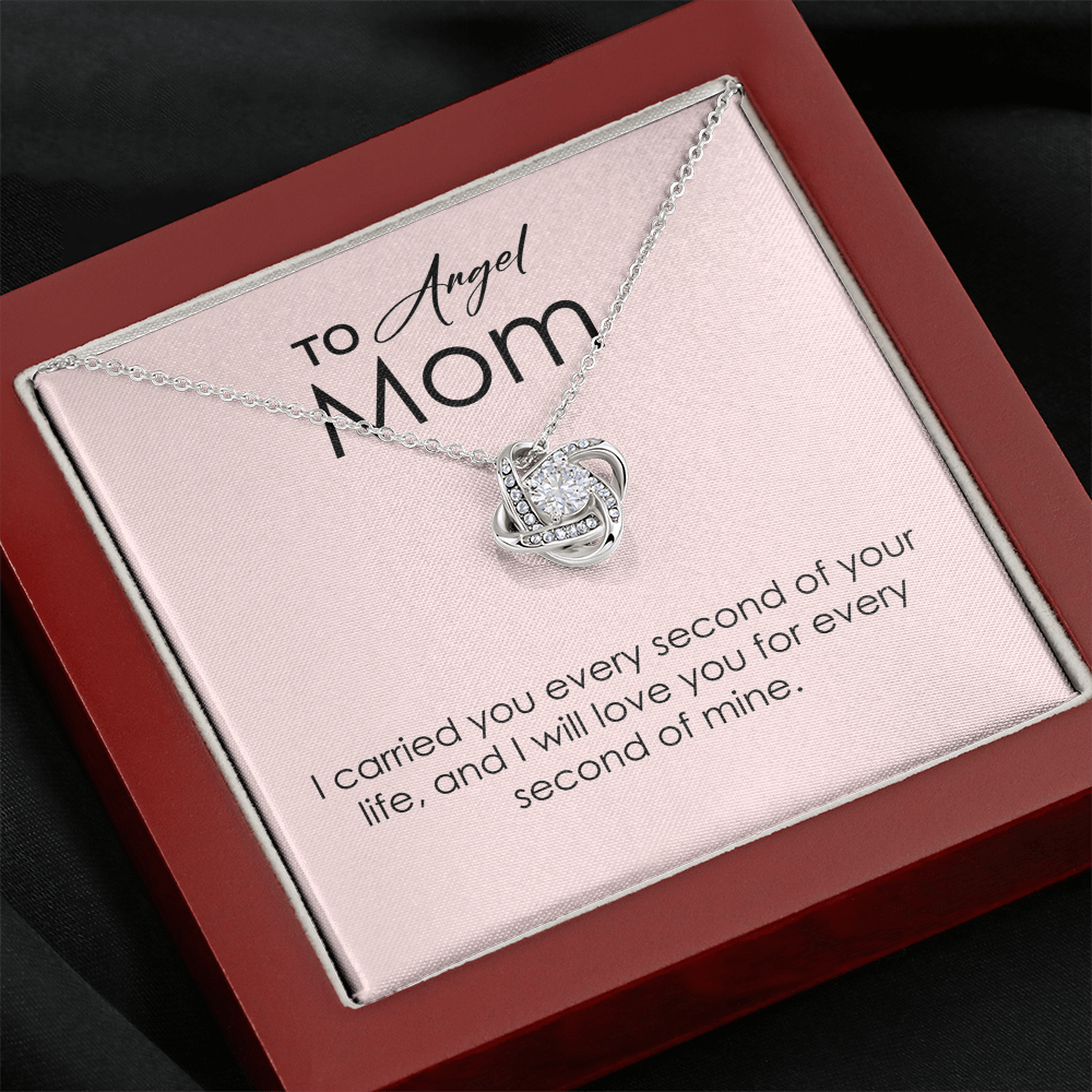 Angel Mom Gifts for Mom - Love Knot Necklace for Angel Mom, Jewely gifts