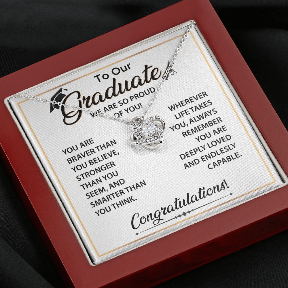 Graduation Gifts for Daughter from Dad - Love Knot Necklace, Gifts for Her,Jewelry Gifts