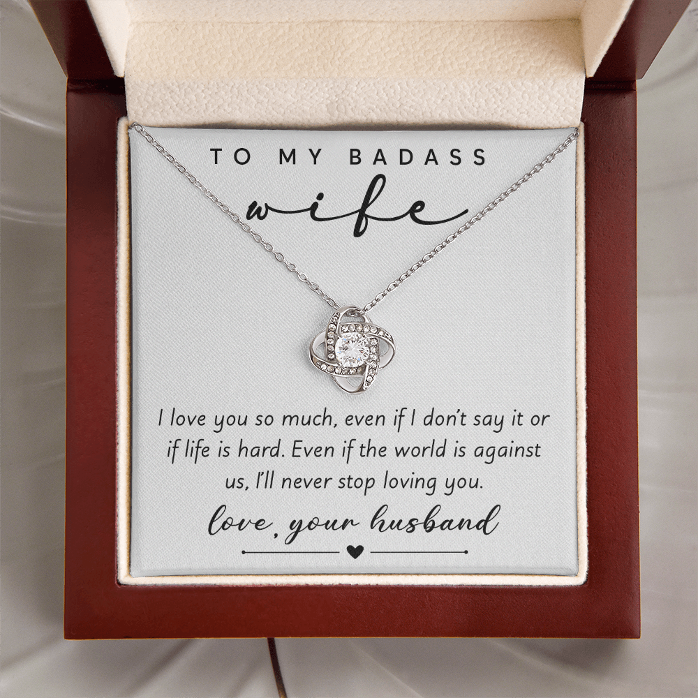 To My Precious Wife – You Are My Happiness, My Strength – Gift Necklace for Her